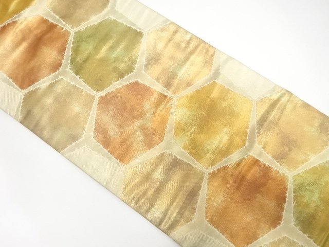 JAPANESE NAGOYA OBI / WOVEN STONE PAVEMENT